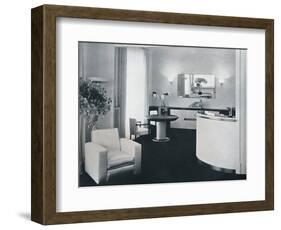 'Bar corner of a dining room designed by Jacques Adnet', c1940-Unknown-Framed Photographic Print