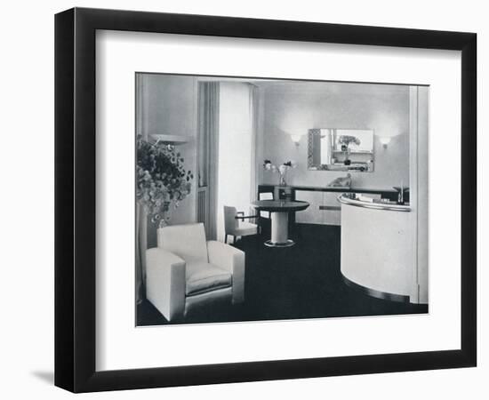 'Bar corner of a dining room designed by Jacques Adnet', c1940-Unknown-Framed Photographic Print