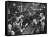 Bar Crammed with Patrons at Sammy's Bowery Follies-Alfred Eisenstaedt-Framed Stretched Canvas