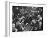 Bar Crammed with Patrons at Sammy's Bowery Follies-Alfred Eisenstaedt-Framed Premium Photographic Print