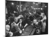 Bar Crammed with Patrons at Sammy's Bowery Follies-Alfred Eisenstaedt-Mounted Premium Photographic Print
