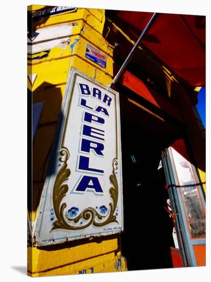 Bar Entrance, La Boca, Buenos Aires, Argentina-Michael Taylor-Stretched Canvas