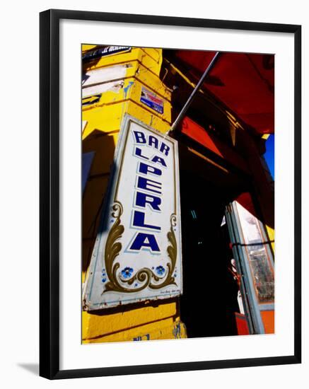 Bar Entrance, La Boca, Buenos Aires, Argentina-Michael Taylor-Framed Photographic Print