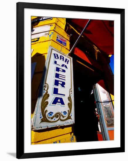 Bar Entrance, La Boca, Buenos Aires, Argentina-Michael Taylor-Framed Photographic Print