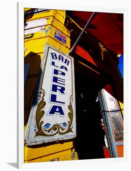 Bar Entrance, La Boca, Buenos Aires, Argentina-Michael Taylor-Framed Photographic Print