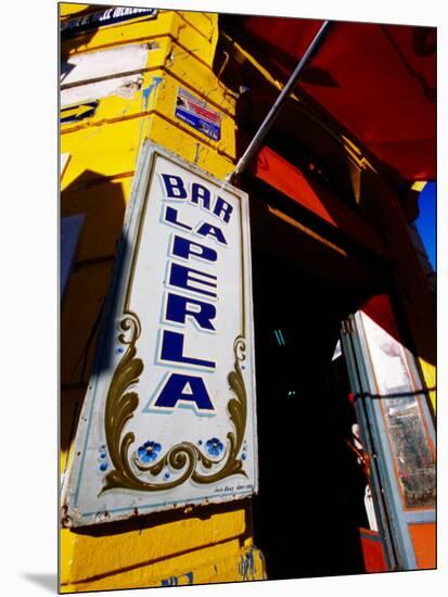 Bar Entrance, La Boca, Buenos Aires, Argentina-Michael Taylor-Mounted Photographic Print