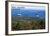 Bar Harbor, Maine - Aerial-Lantern Press-Framed Art Print