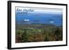 Bar Harbor, Maine - Aerial-Lantern Press-Framed Art Print