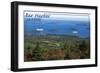 Bar Harbor, Maine - Aerial-Lantern Press-Framed Art Print