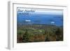 Bar Harbor, Maine - Aerial-Lantern Press-Framed Art Print