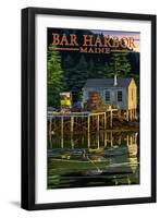 Bar Harbor, Maine - Lobster Shack-Lantern Press-Framed Art Print