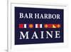 Bar Harbor, Maine - Nautical Flags-Lantern Press-Framed Art Print