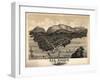 Bar Harbor, Maine - Panoramic Map-Lantern Press-Framed Art Print