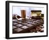 Bar of Chocolate with Cocoa, Cocoa Powder and Cocoa Beans-Peter Rees-Framed Photographic Print