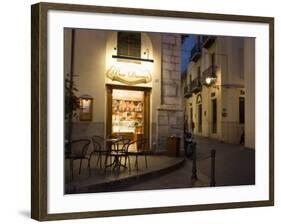 Bar, Piazza Duomo, Evening, Cefalu, Sicily, Italy, Europe-Martin Child-Framed Photographic Print