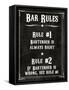Bar Rules the Bartender is Always Right Sign Art Print Poster-null-Framed Stretched Canvas