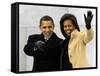 Barack Obama and His Wife Arrive at the Opening Inaugural Celebration at the Lincoln Memorial-null-Framed Stretched Canvas