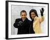 Barack Obama and His Wife Arrive at the Opening Inaugural Celebration at the Lincoln Memorial-null-Framed Photographic Print