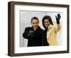 Barack Obama and His Wife Arrive at the Opening Inaugural Celebration at the Lincoln Memorial-null-Framed Photographic Print