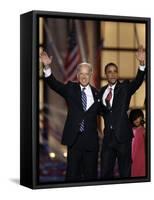 Barack Obama and Joe Biden at the Democratic National Convention 2008, Denver, CO-null-Framed Stretched Canvas