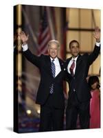 Barack Obama and Joe Biden at the Democratic National Convention 2008, Denver, CO-null-Stretched Canvas