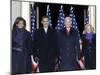 Barack Obama and the Joe Biden, Along with Their Wives, are Introduced at the War Memorial Plaza-null-Mounted Premium Photographic Print