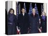 Barack Obama and the Joe Biden, Along with Their Wives, are Introduced at the War Memorial Plaza-null-Stretched Canvas