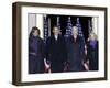 Barack Obama and the Joe Biden, Along with Their Wives, are Introduced at the War Memorial Plaza-null-Framed Photographic Print