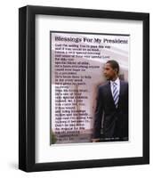 Barack Obama Blessings for My President-null-Framed Art Print