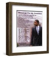 Barack Obama Blessings for My President-null-Framed Art Print