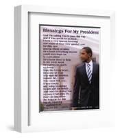 Barack Obama Blessings for My President-null-Framed Art Print