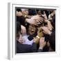 Barack Obama, Covered in Hands after His Primary Election Night Speech in St Paul, Minnesota-null-Framed Photographic Print