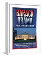 Barack Obama For President-null-Framed Art Print