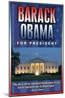 Barack Obama For President-null-Mounted Art Print