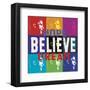 Barack Obama: Hope, Believe, Dream-Celebrity Photography-Framed Art Print