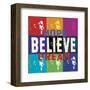 Barack Obama: Hope, Believe, Dream-Celebrity Photography-Framed Art Print