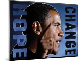 Barack Obama: Hope, Change-null-Mounted Art Print