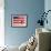 Barack Obama in front of US Flag, Flint, MI-null-Framed Premium Photographic Print displayed on a wall