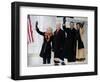 Barack Obama, Joe Biden and Their Wives Wave During the Inaugural Celebration at Lincoln Memorial-null-Framed Photographic Print