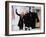 Barack Obama, Joe Biden and Their Wives Wave During the Inaugural Celebration at Lincoln Memorial-null-Framed Photographic Print