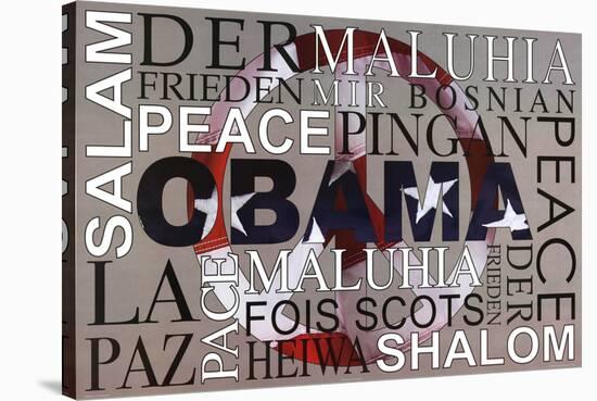 Barack Obama Peace Art Print Poster-null-Stretched Canvas