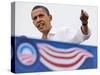 Barack Obama Speaking, Greensboro, NC-null-Stretched Canvas