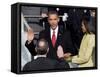 Barack Obama Sworn in by Chief Justice Roberts as 44th President of the United States of America-null-Framed Stretched Canvas