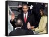 Barack Obama Sworn in by Chief Justice Roberts as 44th President of the United States of America-null-Framed Stretched Canvas