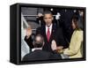 Barack Obama Sworn in by Chief Justice Roberts as 44th President of the United States of America-null-Framed Stretched Canvas