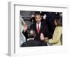 Barack Obama Sworn in by Chief Justice Roberts as 44th President of the United States of America-null-Framed Photographic Print