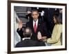 Barack Obama Sworn in by Chief Justice Roberts as 44th President of the United States of America-null-Framed Photographic Print