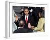 Barack Obama Sworn in by Chief Justice Roberts as 44th President of the United States of America-null-Framed Photographic Print