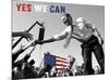 Barack Obama: Yes We Can (crowd)-Celebrity Photography-Mounted Art Print