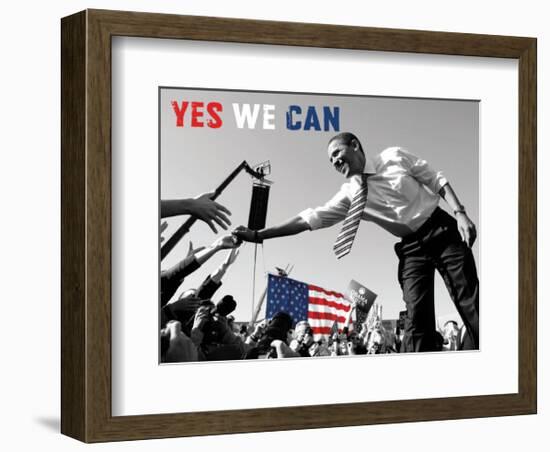 Barack Obama:  Yes We Can-null-Framed Art Print